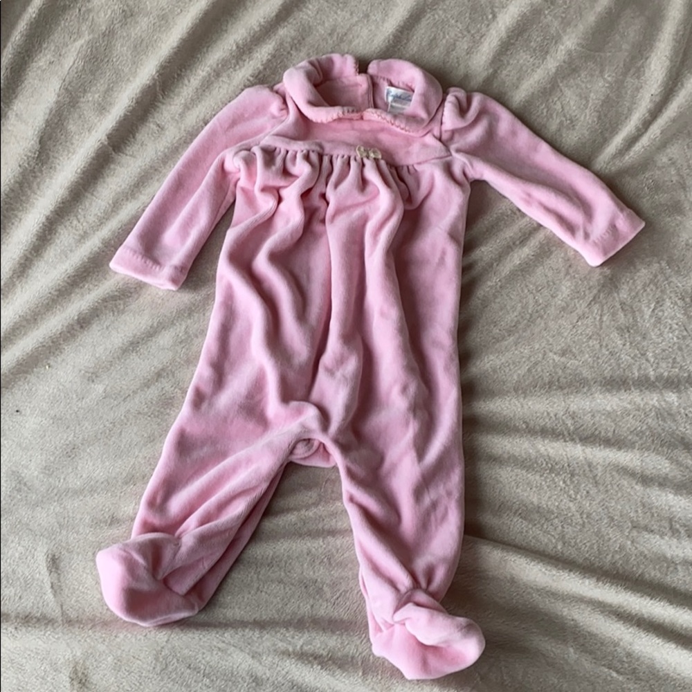 Ralph Lauren baby girls pink romper sleeper 3m